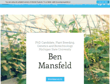 Tablet Screenshot of benmansfeld.com